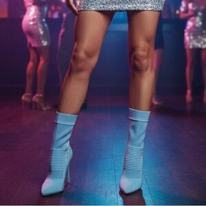 Steve Madden Maxwelle Rhinestone-Trim Sock Booties